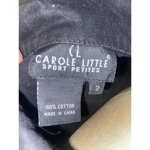 Carole Little Vintage Black Denim Embroidered Jacket Size 2 - Picture 7 of 7